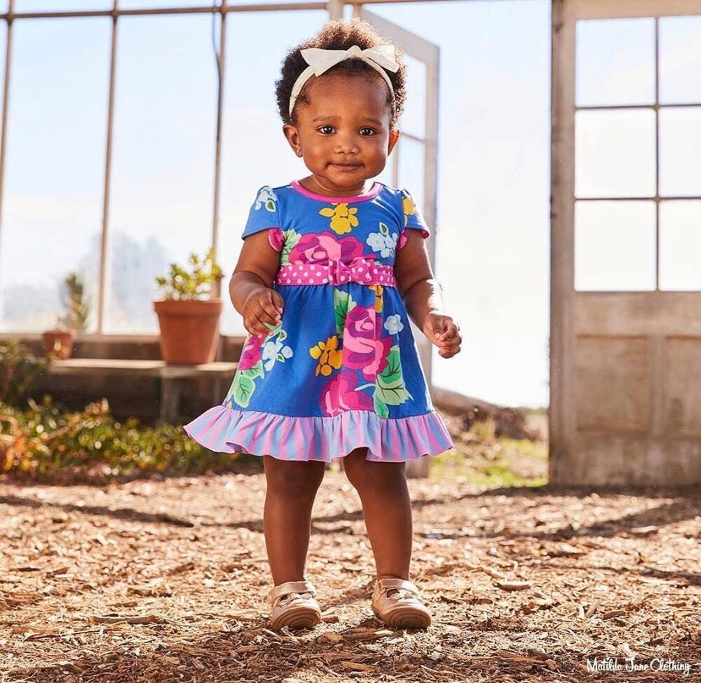 Matilda Jane Under Blue Skies Dress Bloomers 18-24M Floral Ruffle